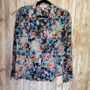 Floral Button-up blouse